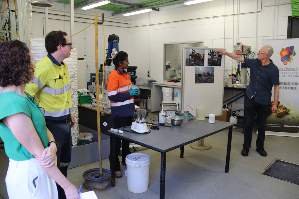 Critical Minerals and Urban Mining team members talk about the lab