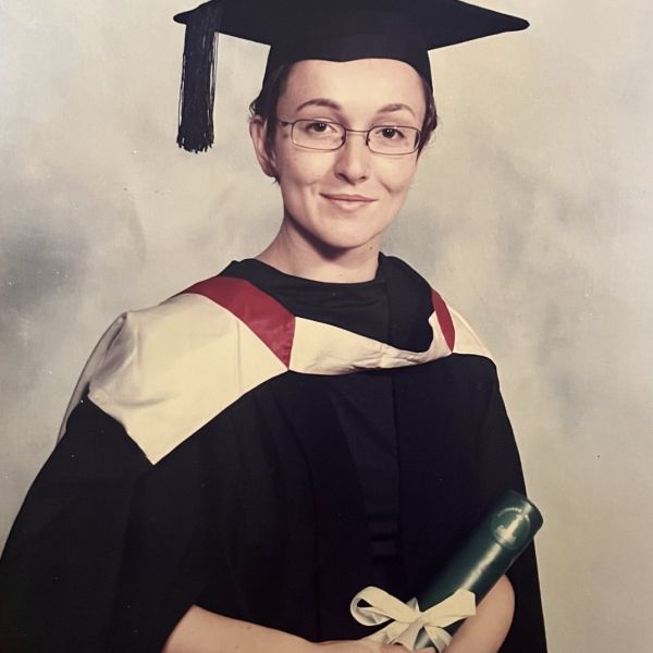 Courtney Collins graduation photo 1999