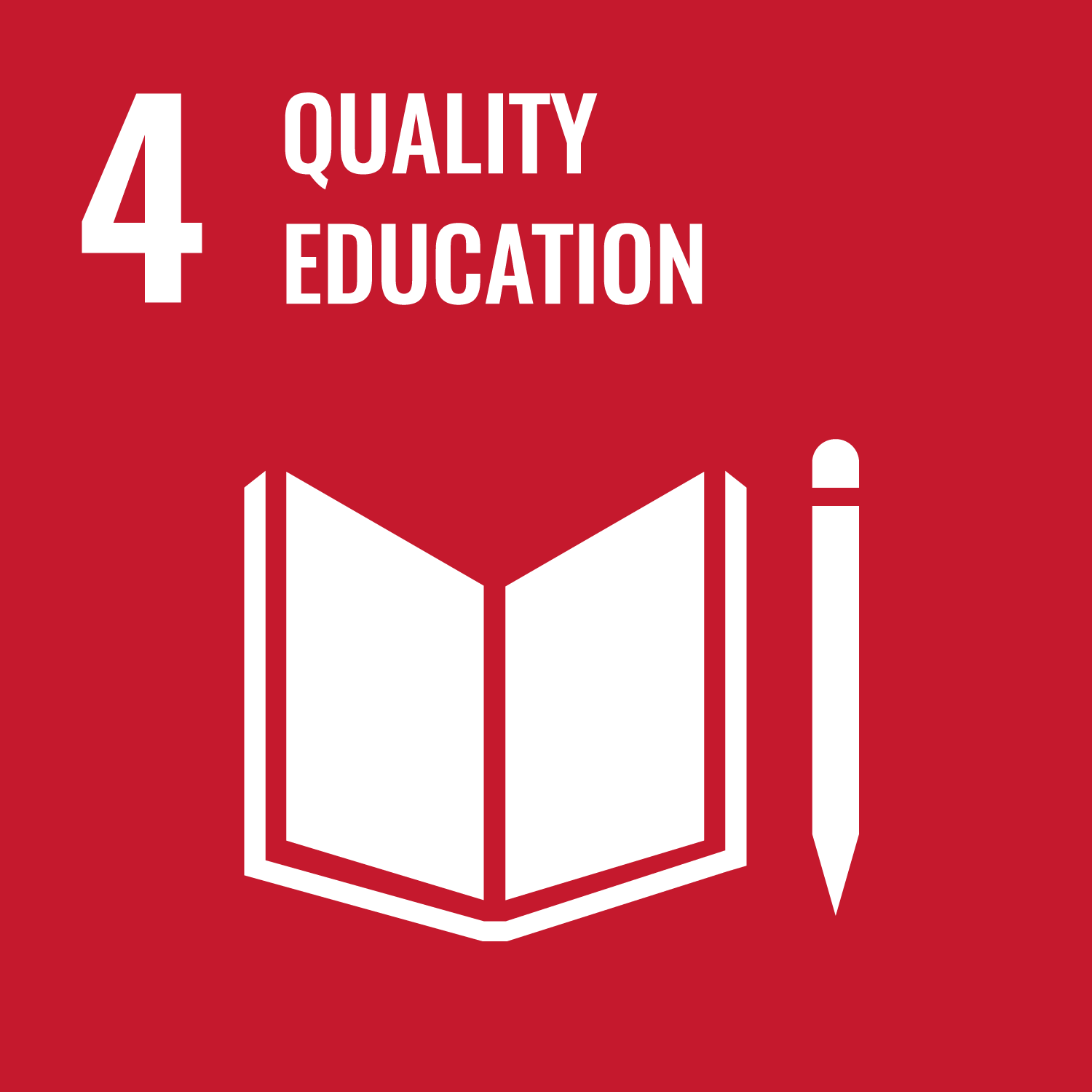 Red SDG 4 - Quality Education logo
