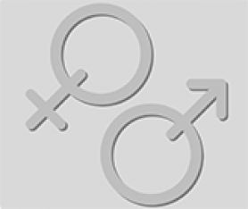 Male and female symbol. Tackle attitudes to gender