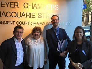Tony Brown & Criss Moore from the community group and Natasha Hammond & Mark Seymour, our pro bono barristers.