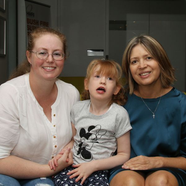 Tracy Dudding-Byth and Ainsely Hayes with her daughter Charleigh. Finding a FaceMatch could unlock genetic puzzles