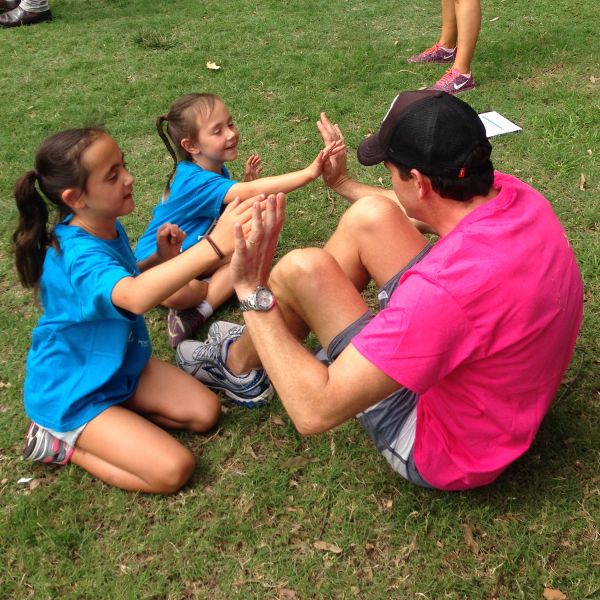 . Dads and Daughters Exercise Program stretches to London