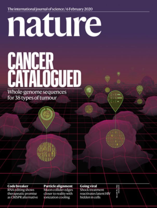 Cover of Nature magazine, where the findings were published. 