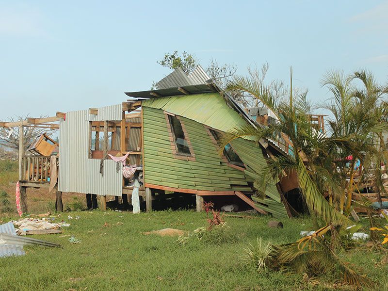 Cyclone Winston damage in Tailevu, Fiji. (c) Australian Department of Foreign Affairs and Trade via Wikimedia Commons
