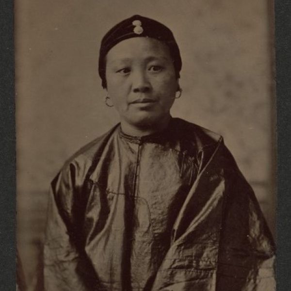 A black& white head& shoulder shot of a nursemaid