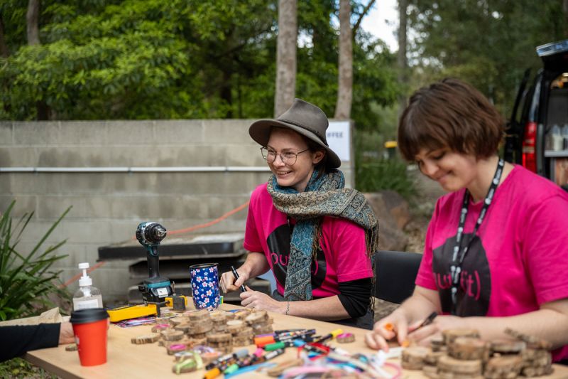 Out(fit) volunteers on Open Day
