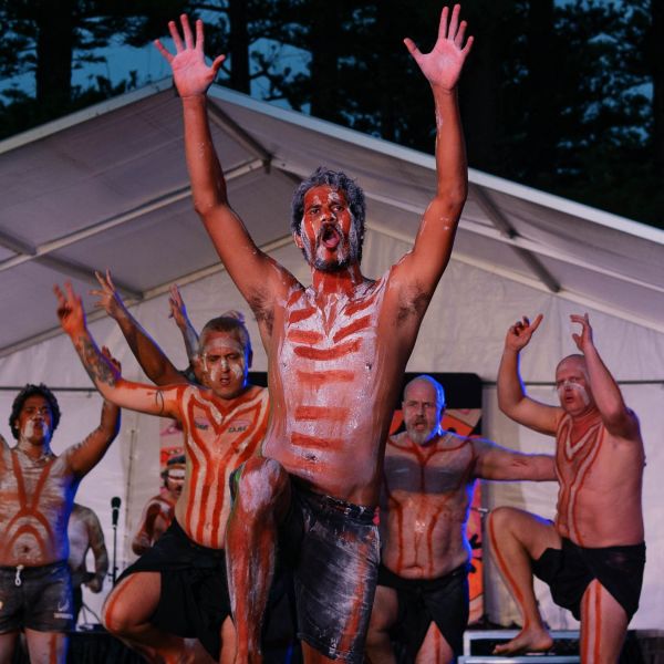 Wakagetti dancers perform at the 2022 Ngarrama event.. Award-winning night of reflection Ngarrama returns