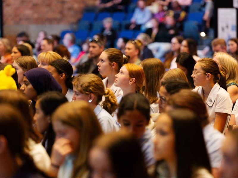 Students in the audience of a Presentation Night