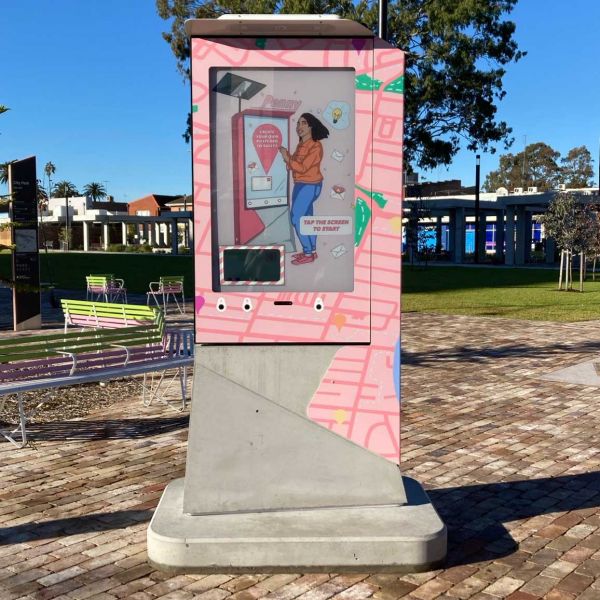 Penrith Pennies public art installation . Illuminating safety and community spirit