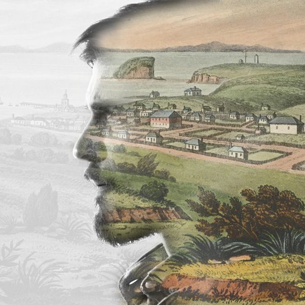 Joseph Lycett drawing of early Newcastle