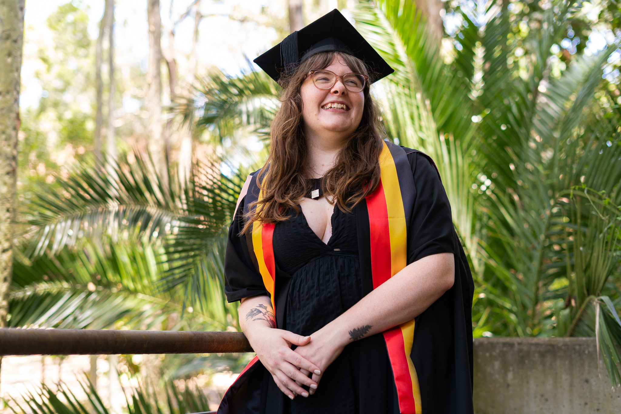 Proud Barkindji woman, Shelby, in her graduation gown