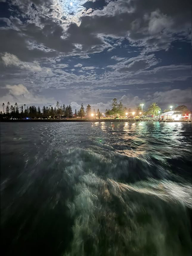 Photograph of Newcastle Harbour at Night