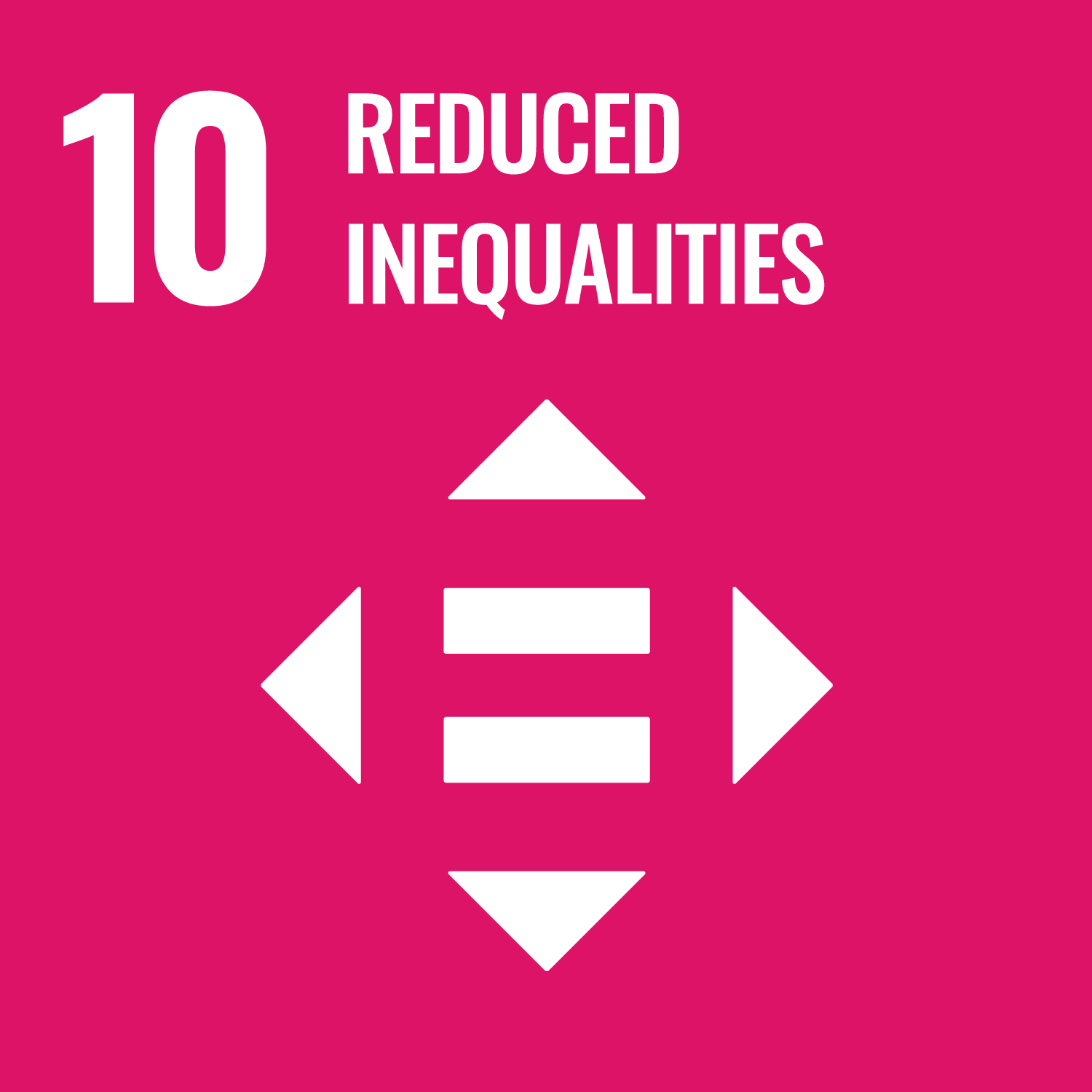 Pink SDG 10 - Reducing inequities logo