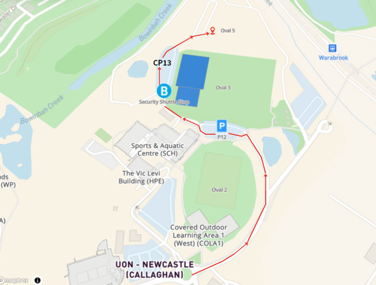 Parking map of Callaghan Campus