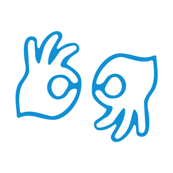 Two hands forming an Auslan sign.