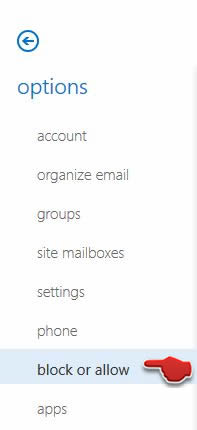 Block or allow menu option