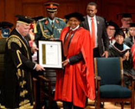 . President of Tanzania receives Honorary Doctorate from UON