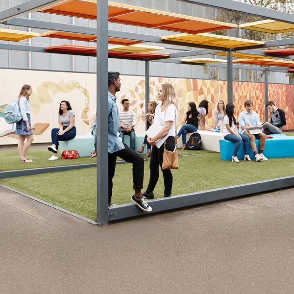 Students on campus. UON scores four top marks in 2018 Good Universities Guide