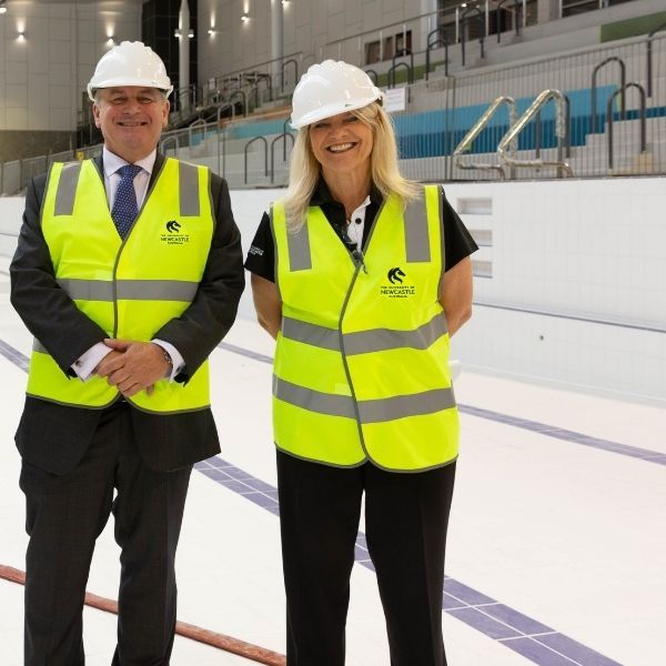 NUsport CEO Deborah Wright and Vice-Chancellor Professor Alex Zelinsky. Uni backs the future of student sport and active recreation clubs.