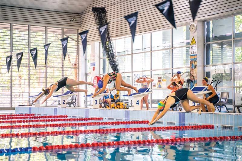 Competitors at the ResChallenge Swimming Carnival 