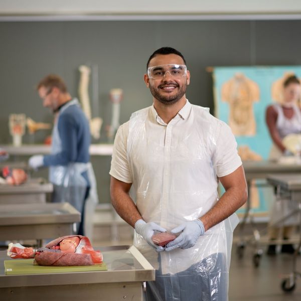 Student studying medicine