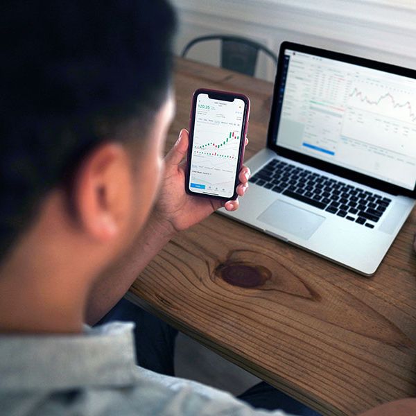 looking at analytics on screen - Polls and Surveys