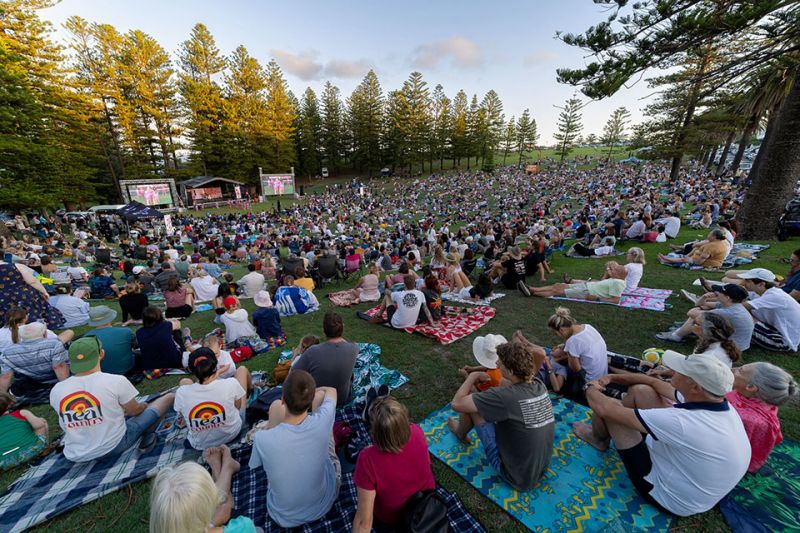 King Edward Park was filled with picnic blankets for a night of reflection.
