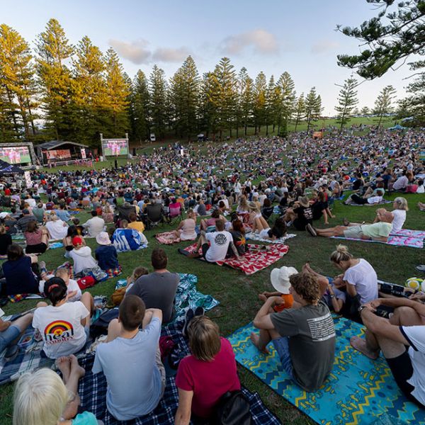 King Edward Park was filled with picnic blankets for a night of reflection.