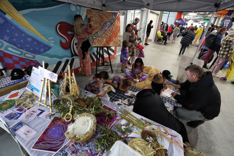Midnight Dreaming Craft station at a Jets game
