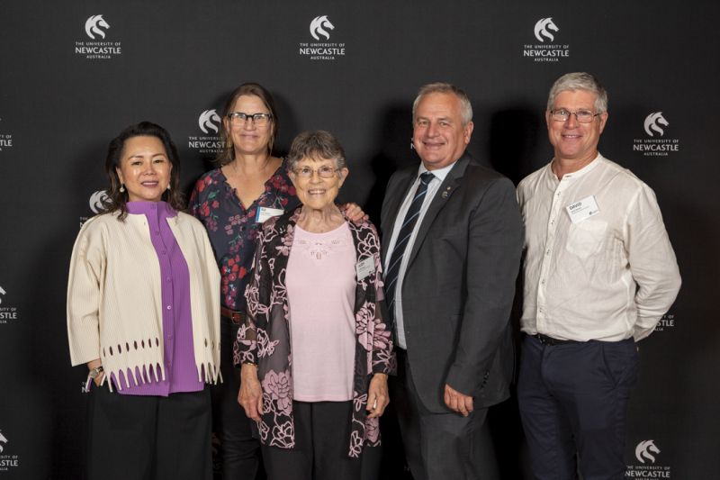 Senior Advisor from the Jack Ma Foundation, Maggie Zhou, with Su Morley, Judy Morley, Vice Chancellor, Professor Alex Zelinsky AO and David Morley 