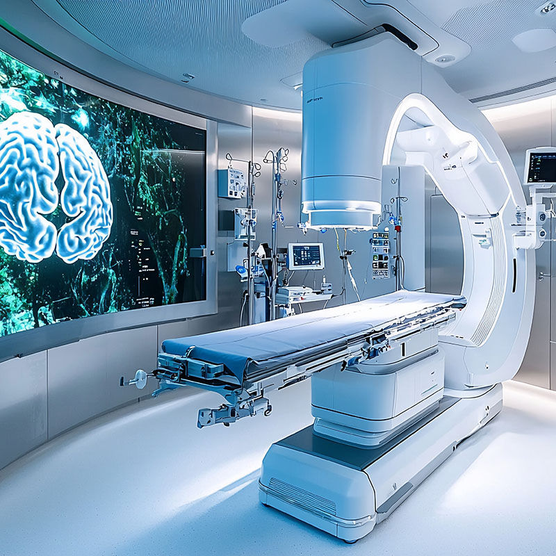 A medical table in a lab