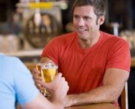 Man drinking beer. Preventing Obesity Without Eating like a Rabbit