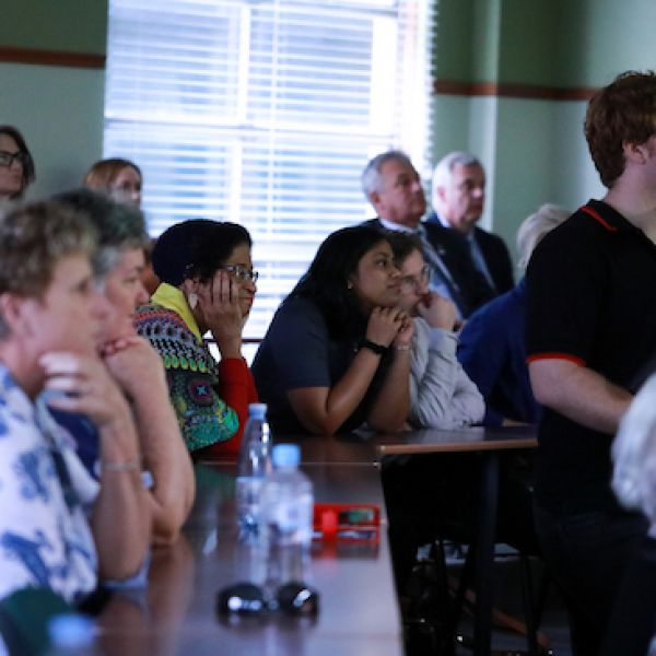 Distinguished guests listening to the John Maynard Aboriginal History Lecture