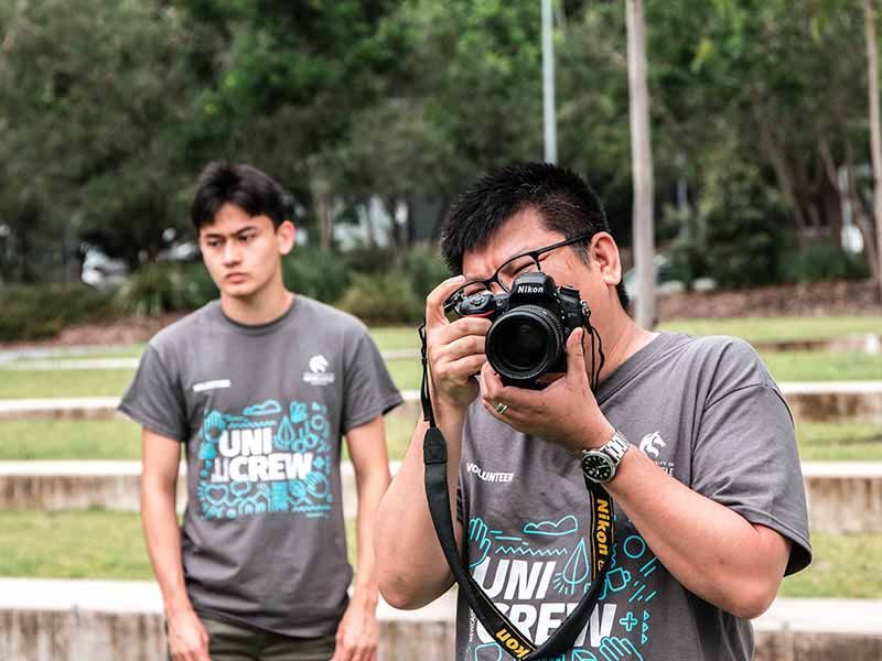 Picture of Uni Crew member volunteering as a photographer