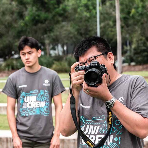 Picture of Uni Crew member volunteering as a photographer