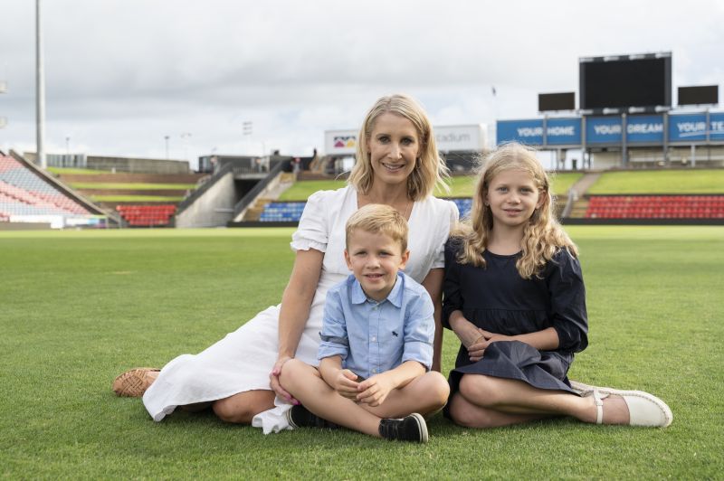 Carly Forster lost her husband Matt after an 8 year battle with brain cancer. She is pictured here with their two children