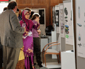 Guests at exhibition. Industrial Design Exhibition