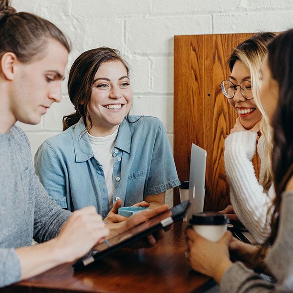 Group of students talking