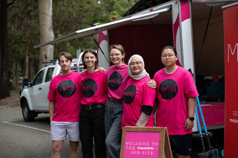 Out(fit) volunteers on Open Day