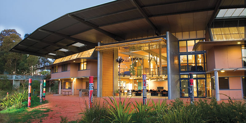 The Wollotuka Institute building at the Callaghan campus, on the traditional lands of the Pambalong people of the Awabakal nation