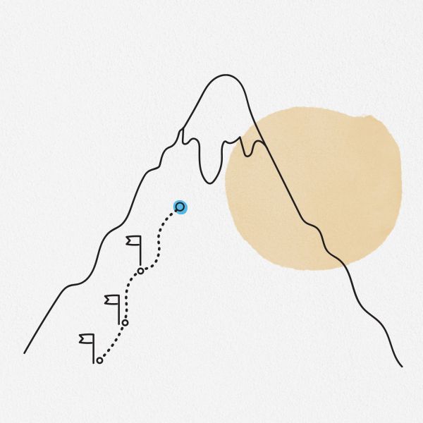 Illustration of a mountain track