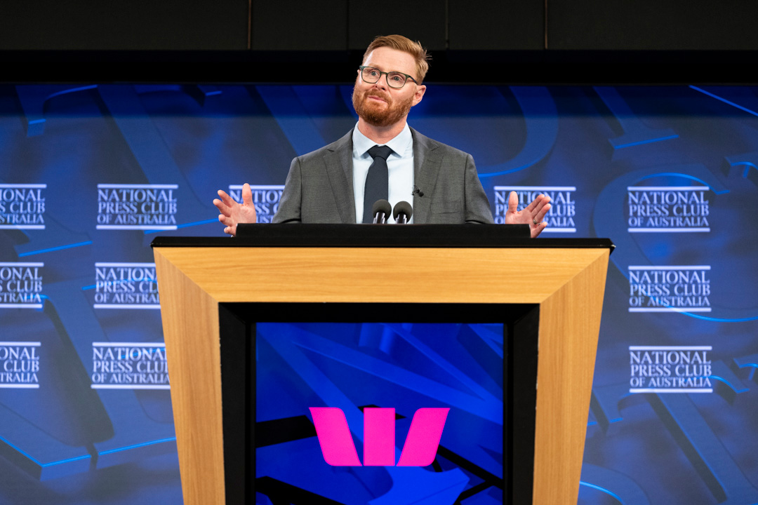 Prof Matt Dun lectern