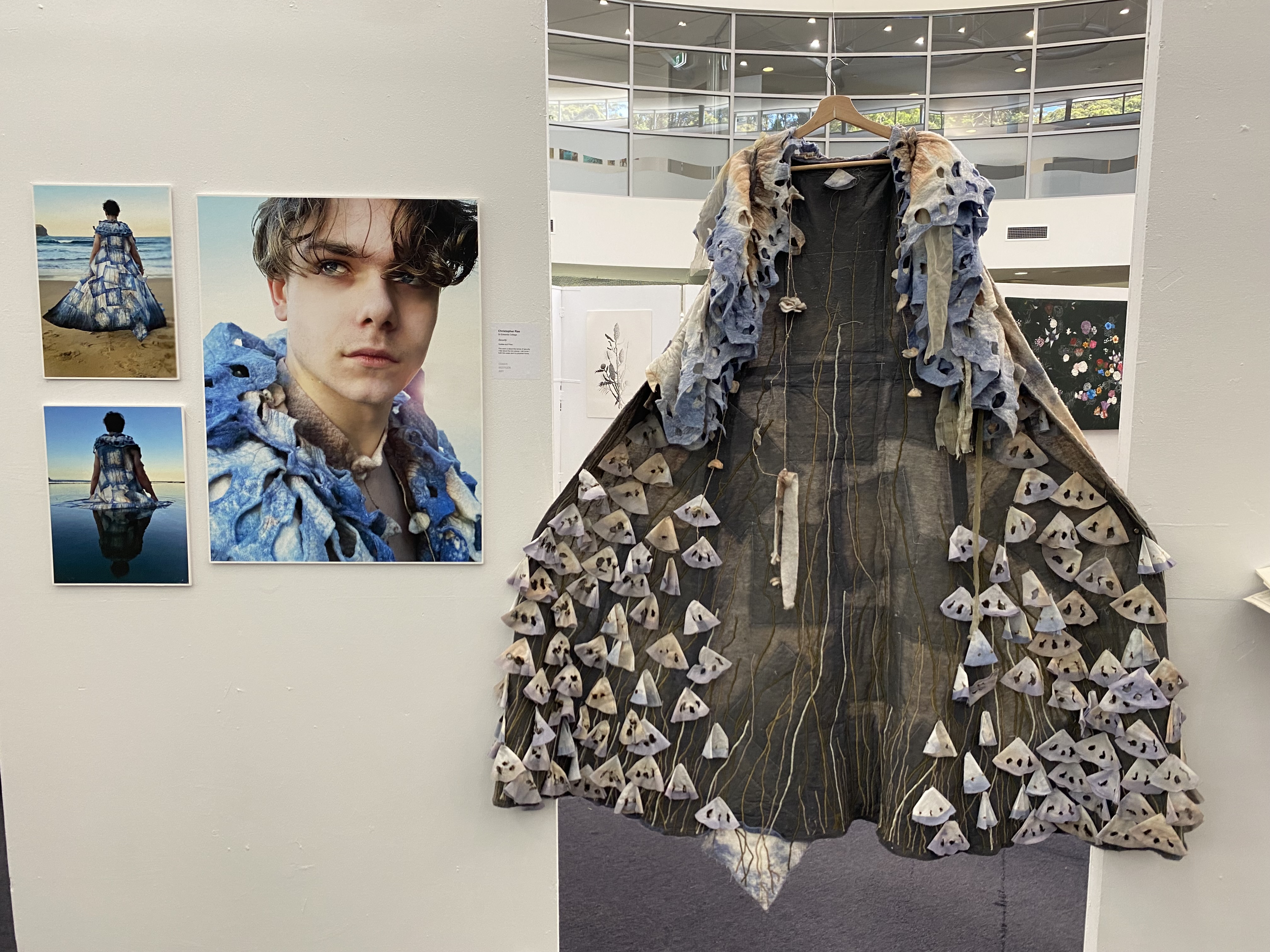 Christopher Rae's winning mixed media artwork titled Security