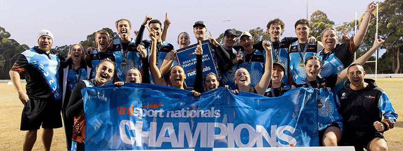 A group of people celebrating a win