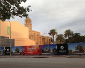 Image of hoarding surrounding NeW Space site. NeW Space Project update