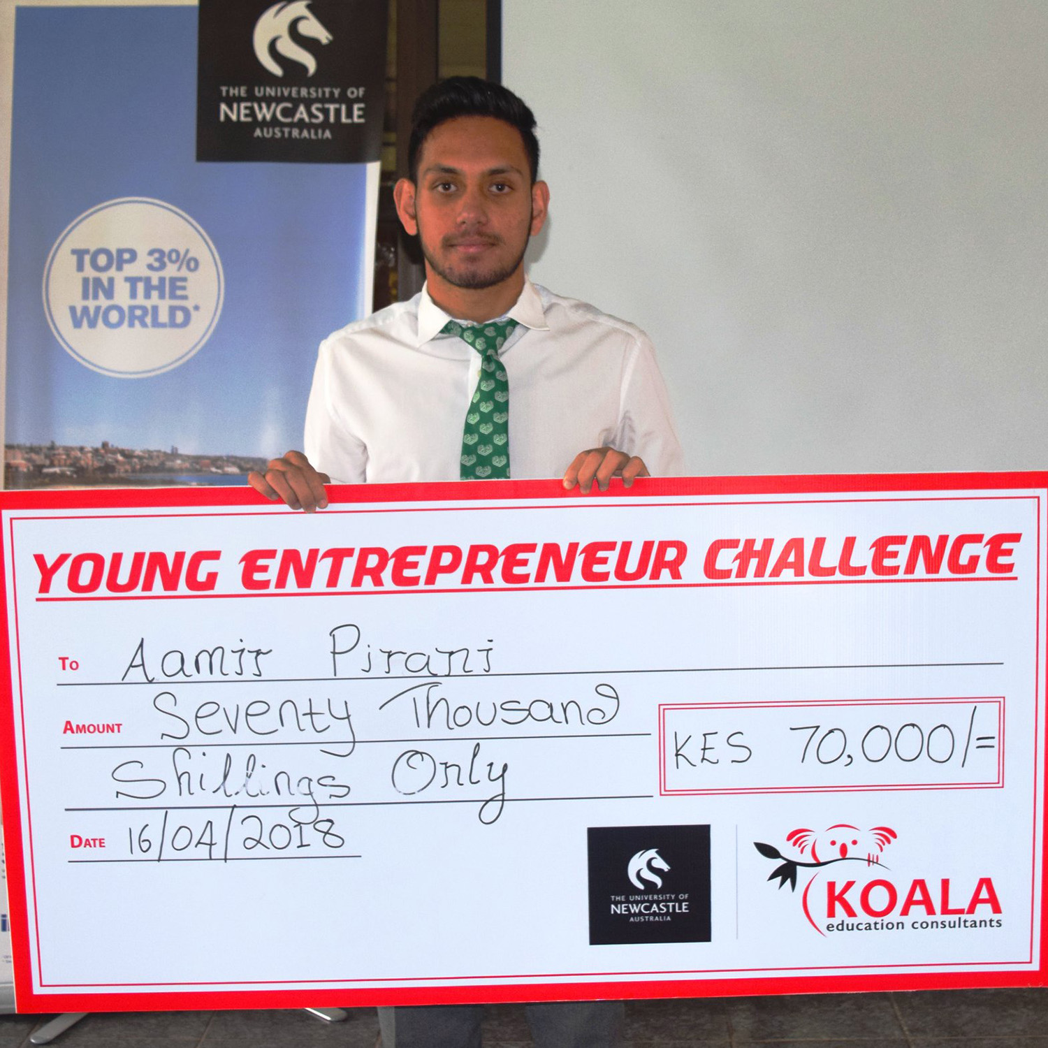 Scholarship award for Kenya’s Young Entrepreneur Challenge winner 