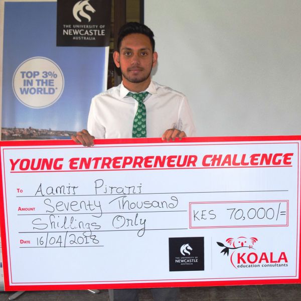 . Scholarship award for Kenya’s Young Entrepreneur Challenge winner 