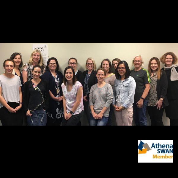 Participants and Athena SWAN logo. Targeted career development aims to reduce the gap