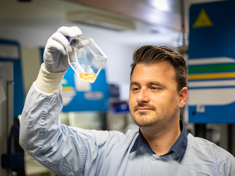 Ryan Duchatel in a lab